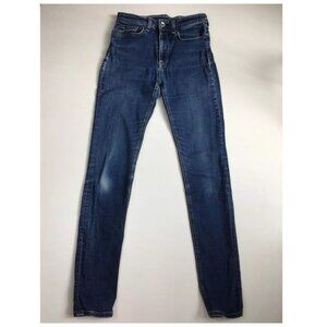 RAG & BONE Marine Blue Wash NINA High Rise Slim Fit Skinny Jeans